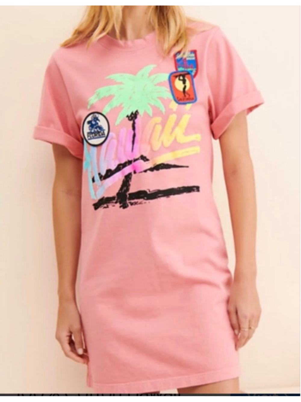 Riley 1880 Women’s Vintage Patchwork Graphic Tee|Pink|Small|EUC|
